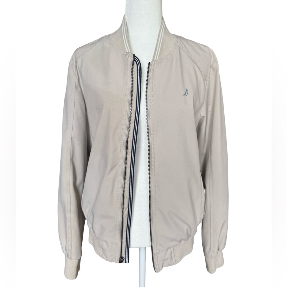 Nautica Men's Light Tan Bomber Jacket